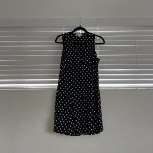 Monteau Black and White Polka Dot Midi Dress